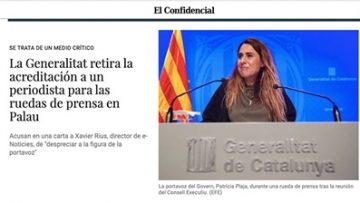 El gobierno de la Generalidad Catalán en contra de la libertad de expresión